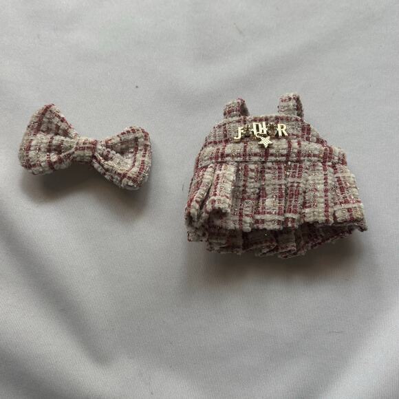 Labubu Luxury Dress & Bow Set Outfit Clothes For Labubu Doll Not Included - Picture 1 of 9